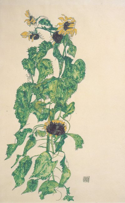 Sunflowers by Egon Schiele